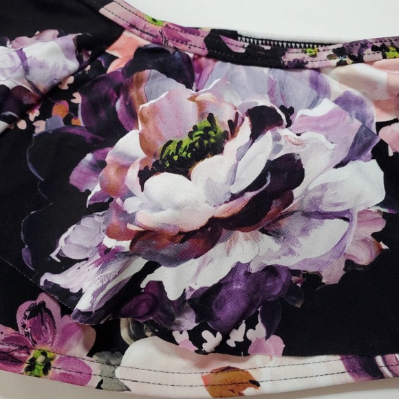 NEW Azura Australia DIVINITY Floral Ruffle Bandeau Bikini Top 10 US/ 14 UK - Picture 4 of 10